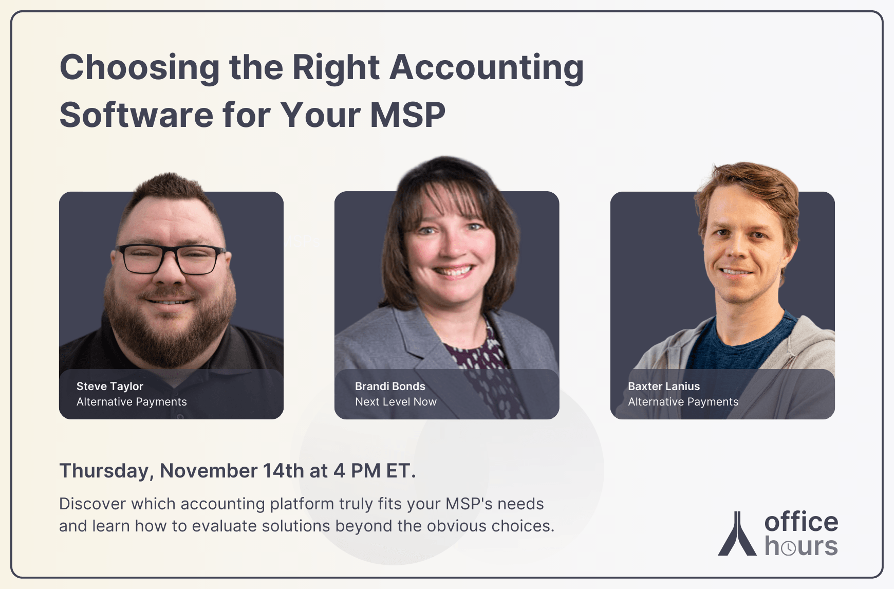 Office Hours 2 - Choosing the Right Accounting Software for Your MSP